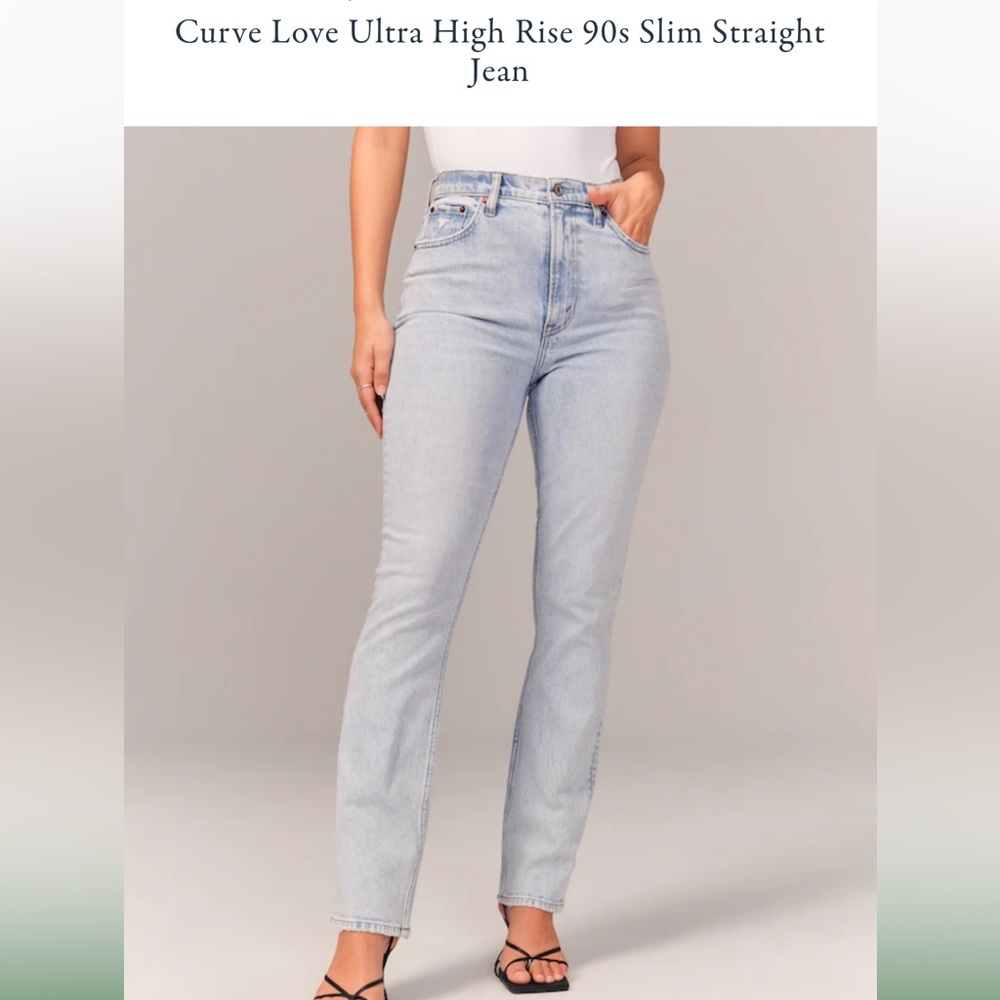 (Abercrombie & Fitch) Curve Love 90s slim straight jeans